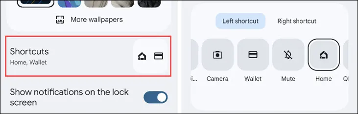 Customizable Lock Screen Shortcuts